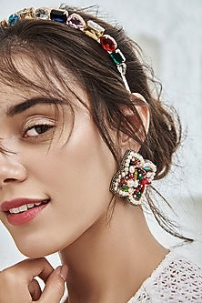 Multi Colored Embroidered Hair Band