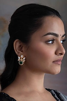 Gold Plated Cubic Zirconia Stud Earrings