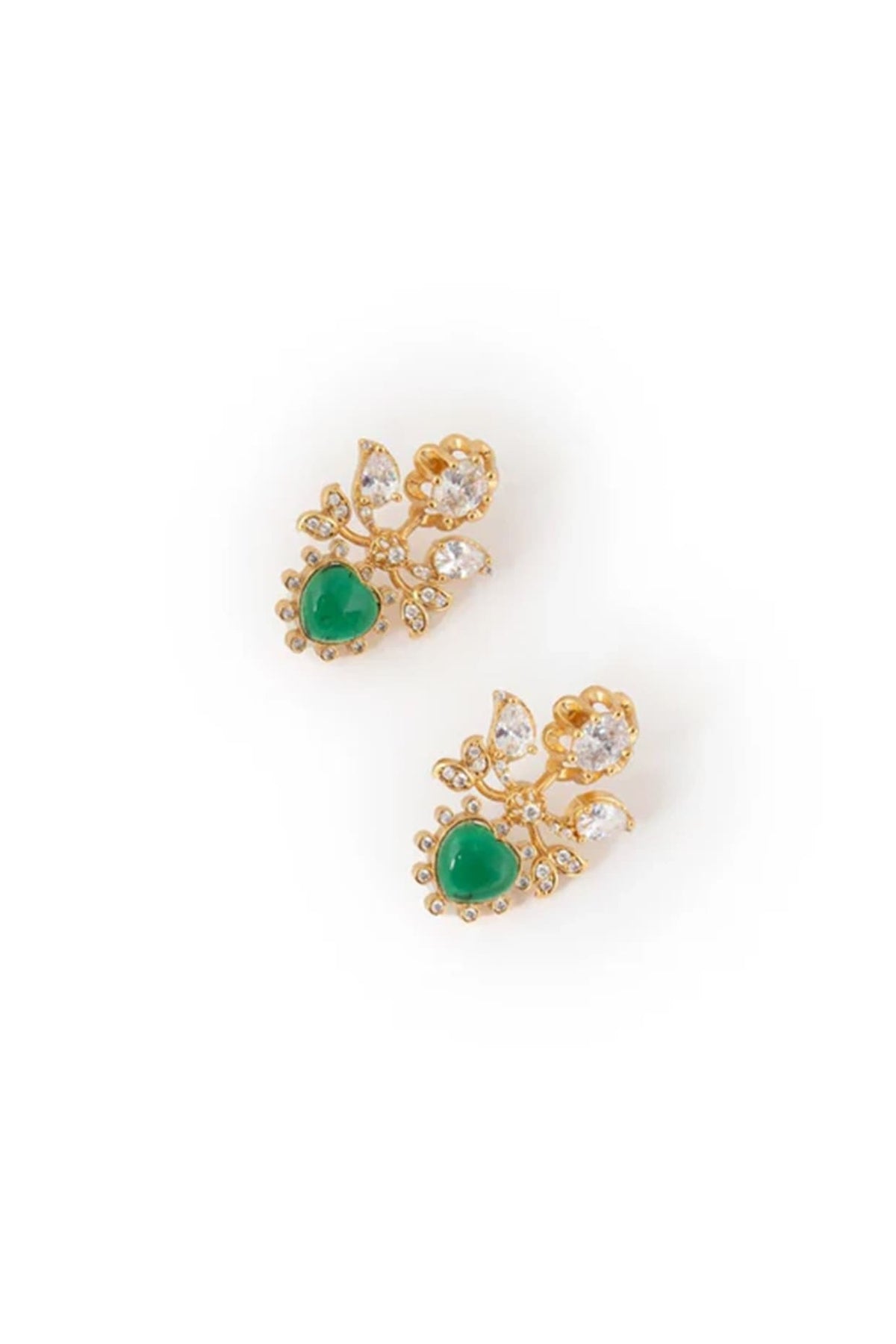 Gold Plated Cubic Zirconia Stud Earrings