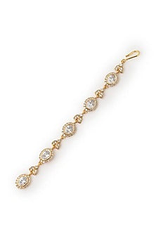 Gold Plated Cubic Zirconia Maangtikka