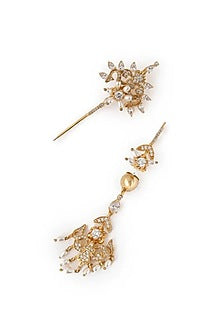 Gold Plated Cubic Zirconia Dangler Earrings