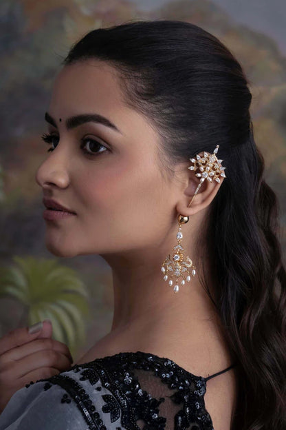 Gold Plated Cubic Zirconia Dangler Earrings