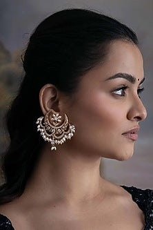 Gold Plated Cubic Zirconia Dangler Earrings