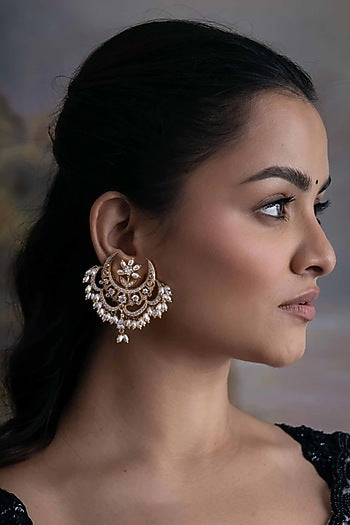 Gold Plated Cubic Zirconia Dangler Earrings