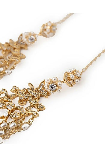 Gold Plated Cubic Zirconia Dangler Earrings