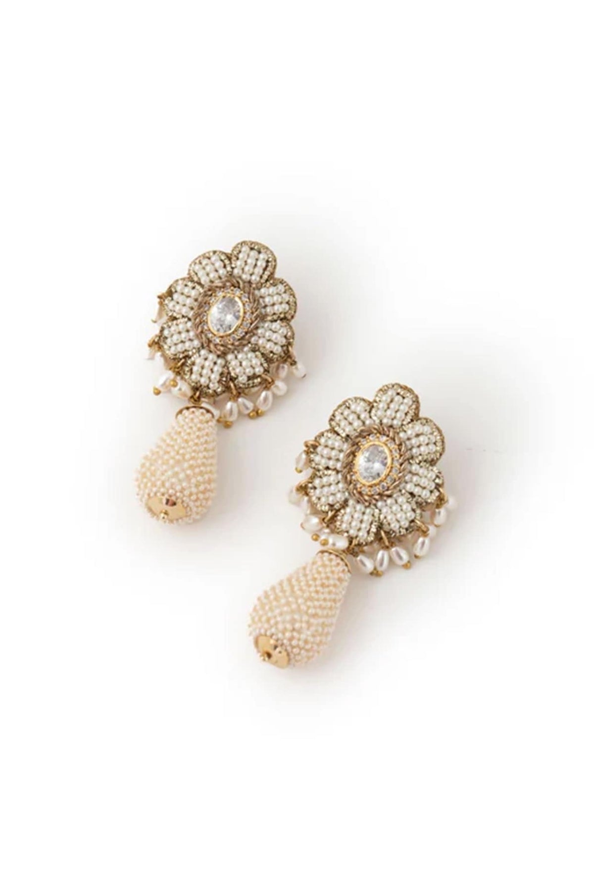 Gold Plated Cubic Zirconia Dangler Earrings
