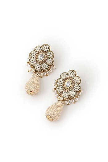 Gold Plated Cubic Zirconia Dangler Earrings