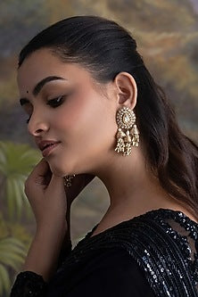 Gold Plated Cubic Zirconia Dangler Earrings
