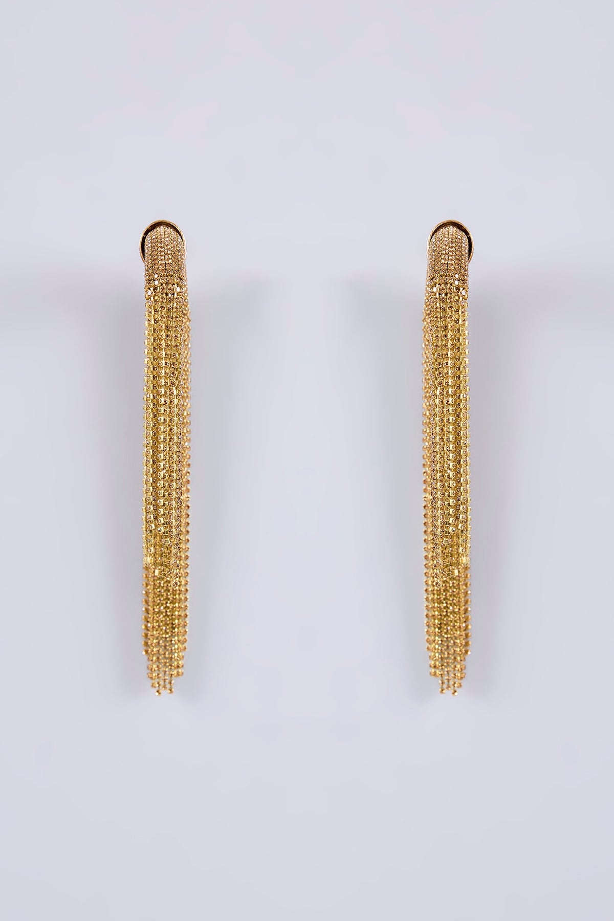 Gold Plated Chaton Stone Dangler Earring