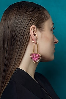 Gold Plated Crystal Hoop Earrings