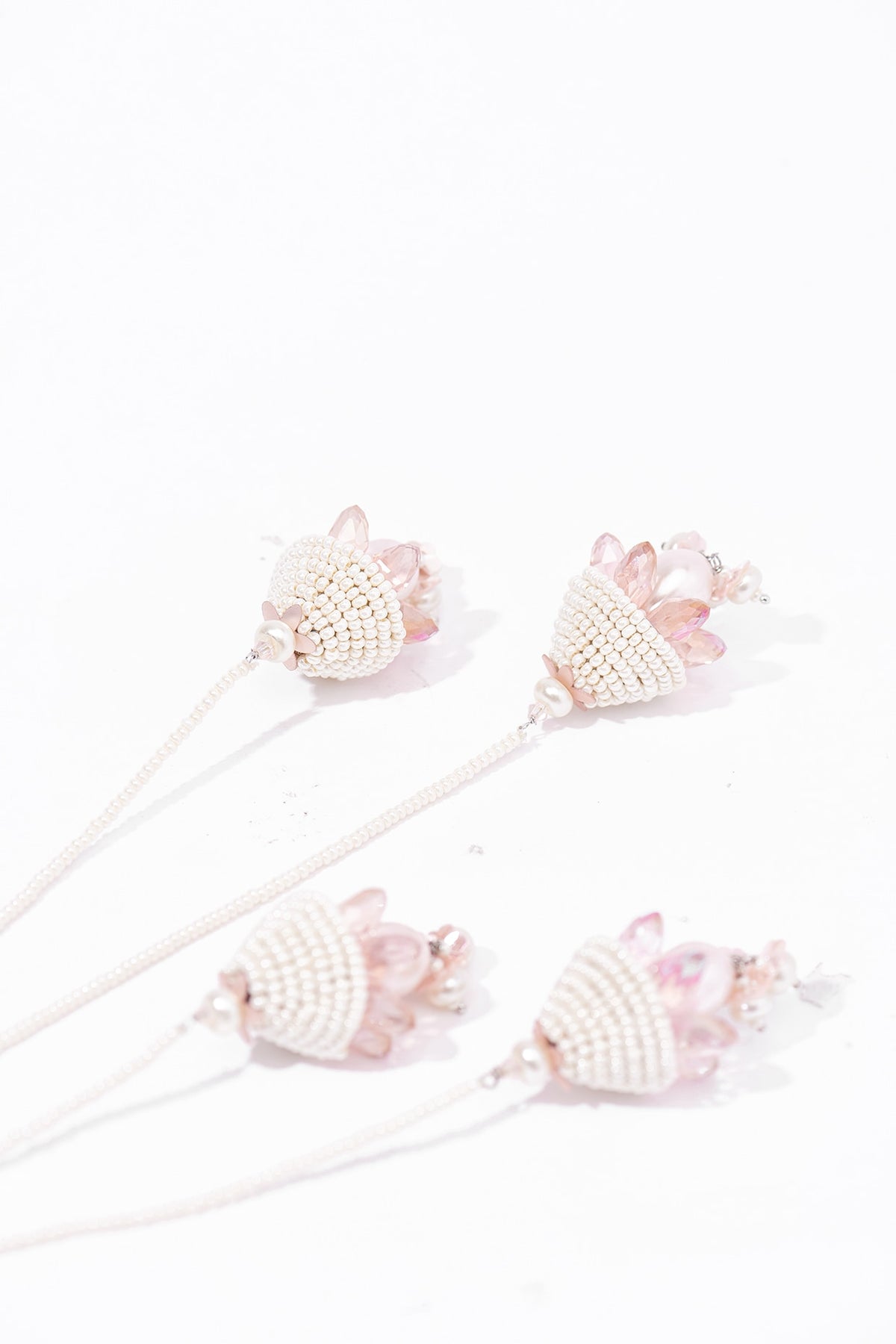 Silver Sequin & Beaded Dangler Earrings
