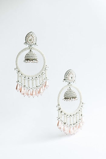 Pink Pearl Dangler Earrings