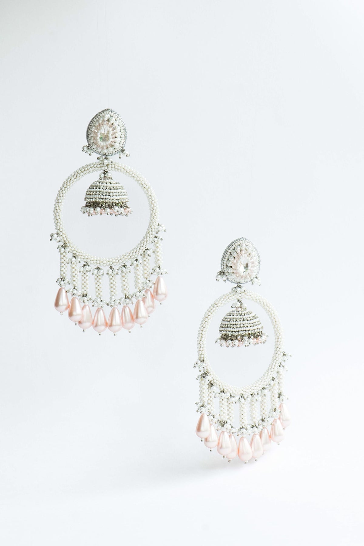 Pink Pearl Dangler Earrings