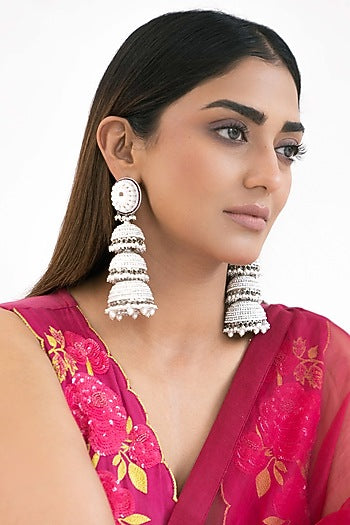 White Pearl Dangler Earrings