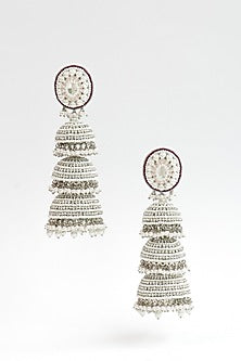 White Pearl Dangler Earrings