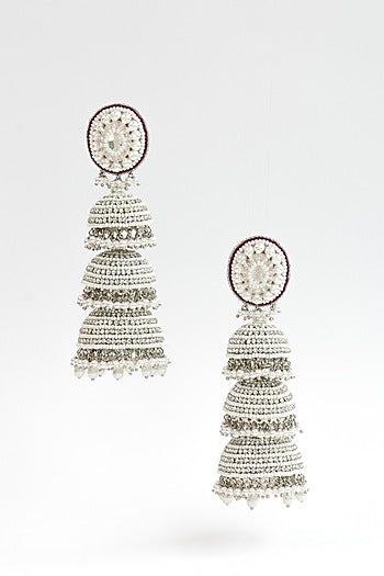 White Pearl Dangler Earrings