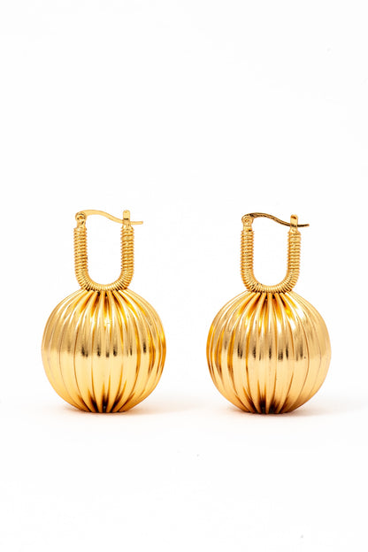 Gold Plated Brass Alloy Dangler Earrings