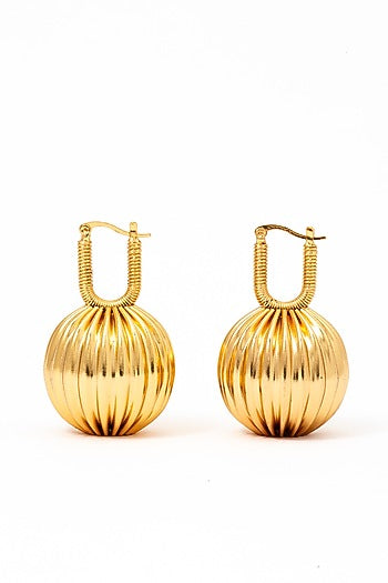 Gold Plated Brass Alloy Dangler Earrings