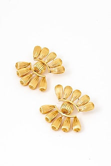 Gold Plated Brass Alloy Stud Earrings