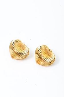 Gold Plated Brass Alloy Stud Earrings