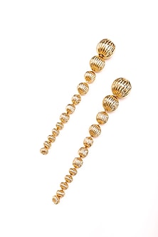 Gold Plated Brass Alloy Dangler Earrings