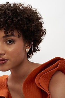Gold Plated Pearl Earcuffs