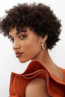 Gold Plated Pearl Ferris Wheel Earrings