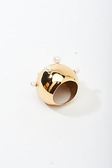 Gold Plated Pearl Ring