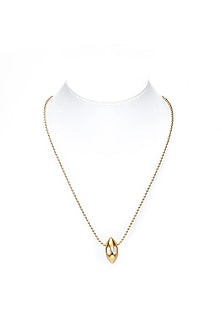 Gold Finish Necklace In Brass