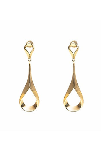 Gold Finish Dangler Earrings