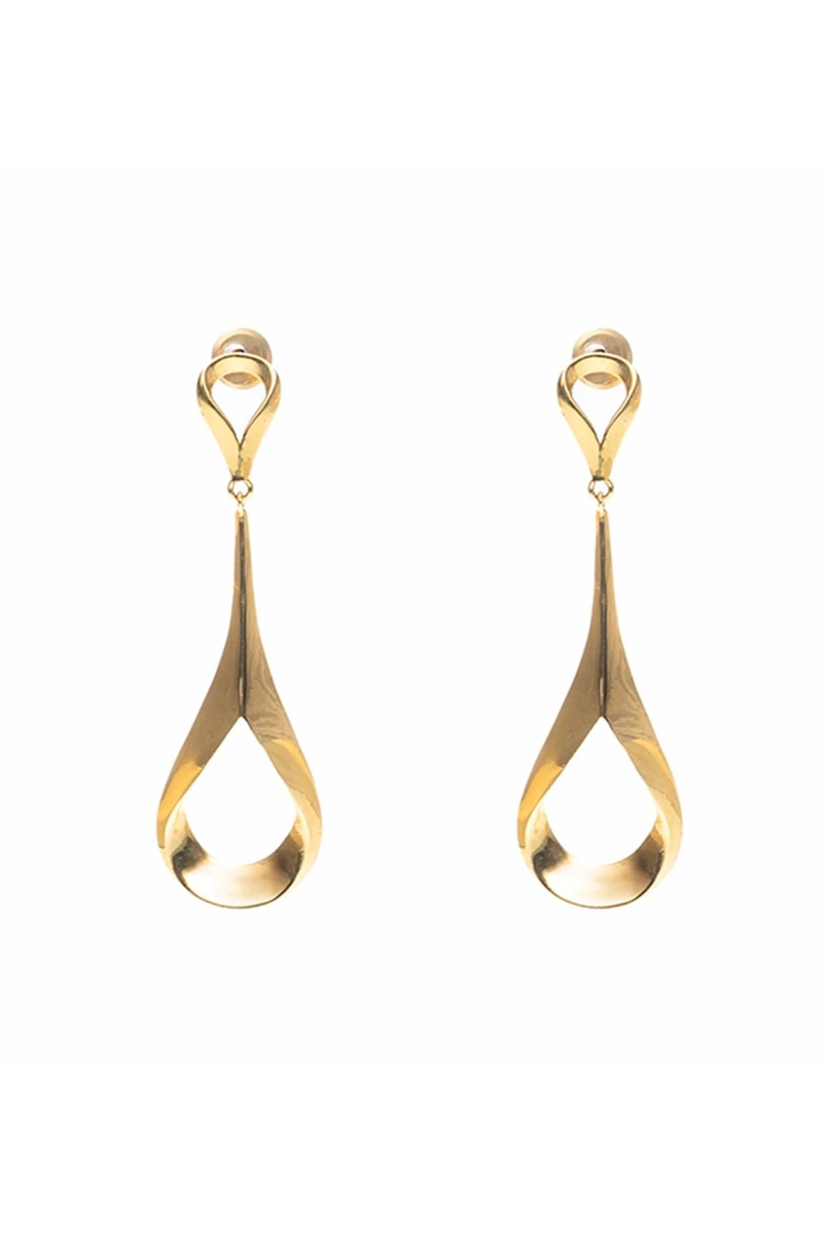 Gold Finish Dangler Earrings