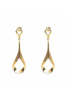 Gold Finish Dangler Earrings