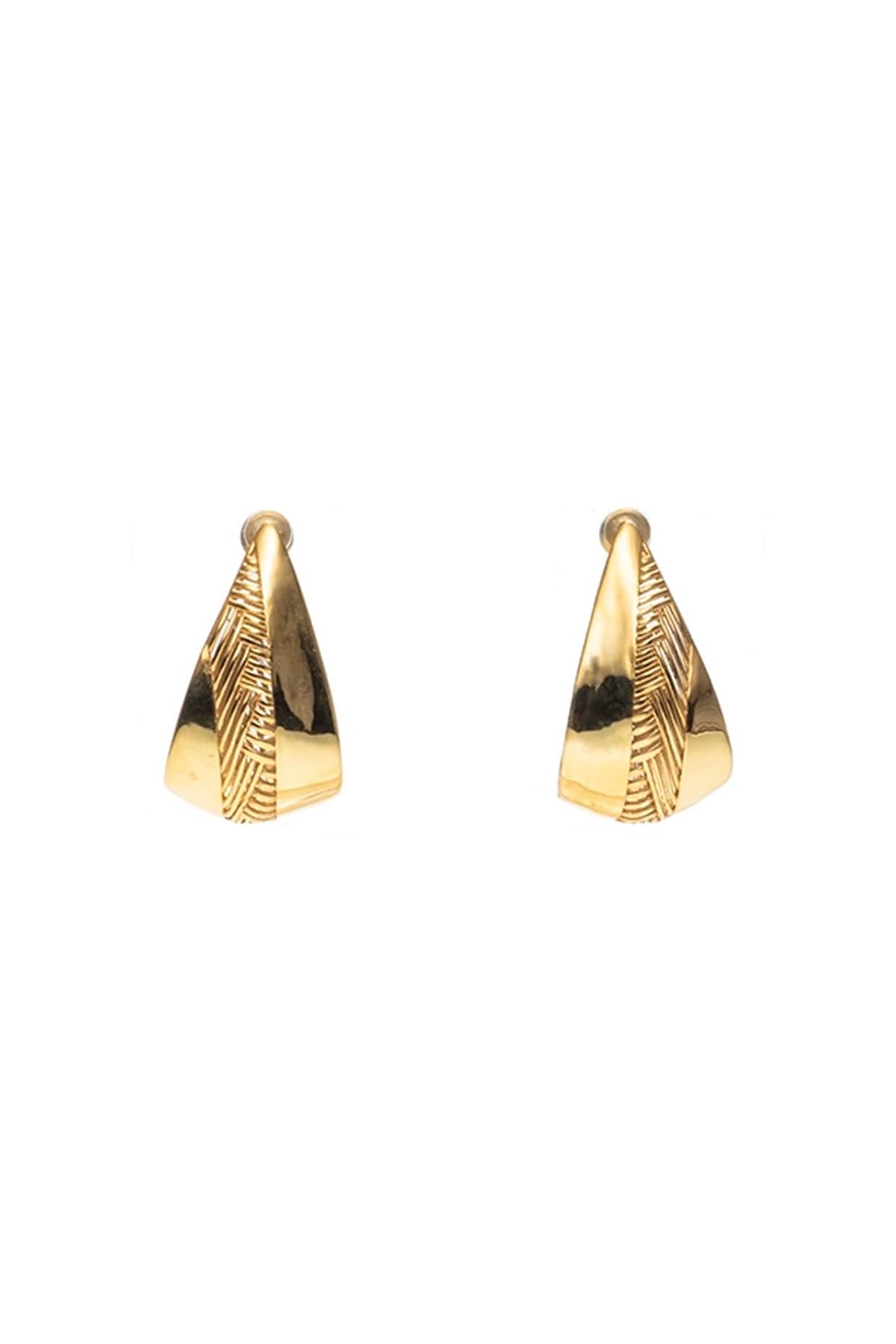 Gold Finish Hoop Earrings