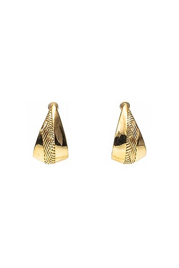 Gold Finish Hoop Earrings