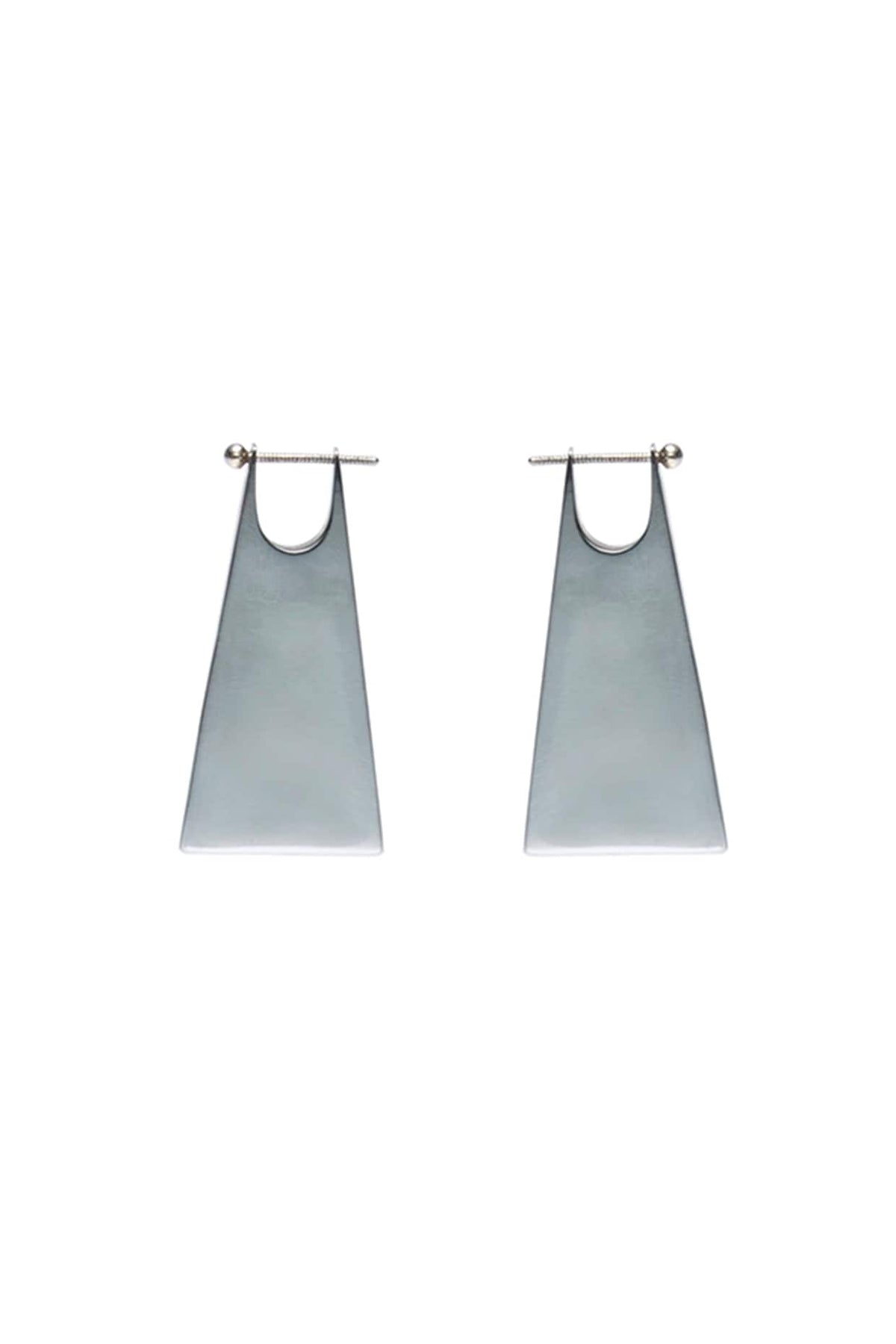 Gold Finish Dangler Earrings In Brass