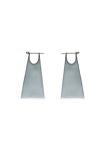 Gold Finish Dangler Earrings In Brass
