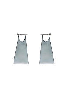 Gold Finish Dangler Earrings In Brass