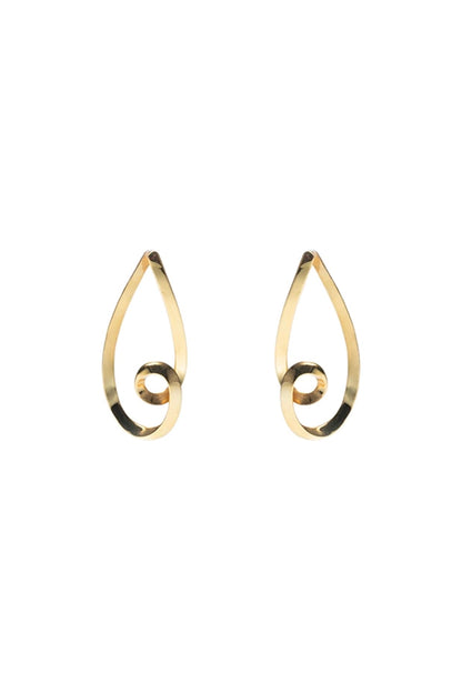 Gold Finish Dangler Earrings Set In Brass