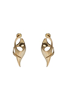 Gold Finish Dangler Earrings