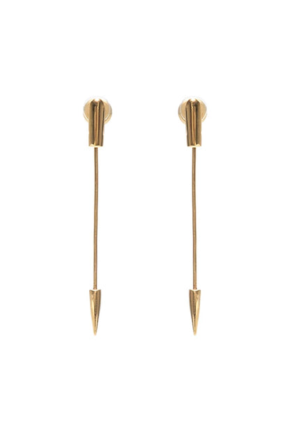 Gold Finish Dangler Earrings Set In Brass