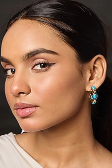 Gold Finish Statement Hoop Earrings