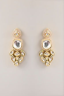 Gold Finish Kundan Polki Choker Necklace Set
