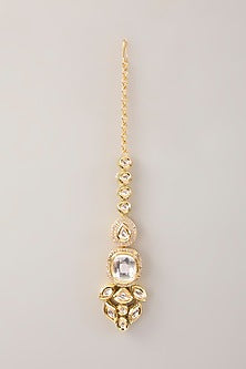Gold Finish Kundan Polki Choker Necklace Set