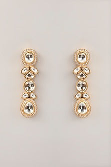 Gold Finish Kundan Polki Choker Necklace Set