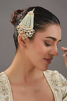 Gold Finish Kundan Polki Pasa