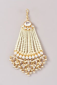 Gold Finish Kundan Polki Pasa