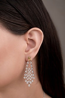 White Finish Zircon & Yellow Stone Necklace Set