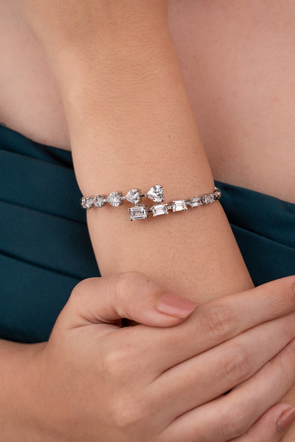 White Finish Zircon Bracelet