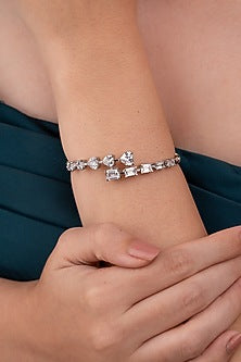 White Finish Zircon Bracelet