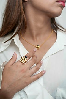 14Kt Yellow Gold Maa Ring